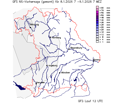 GFS Niederschlagsvorhersage (Summe) für 6.Tag vom 03.01.2026 wurde nicht gefunden!